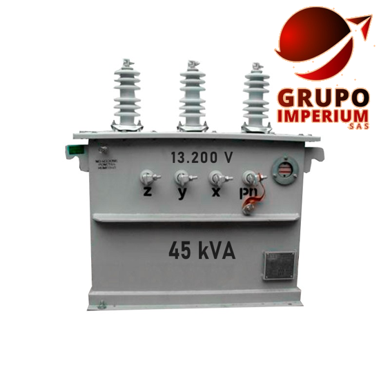 Transformador Trifásico en Aceite 45 KVA-13.200 v-208-120 v Plena